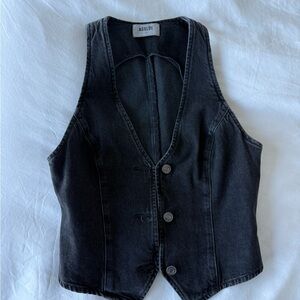 AGOLDE Black Denim Vest